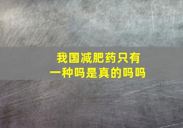 我国减肥药只有一种吗是真的吗吗