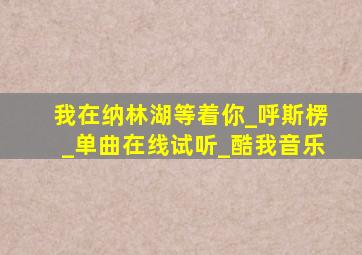 我在纳林湖等着你_呼斯楞_单曲在线试听_酷我音乐