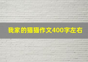 我家的猫猫作文400字左右