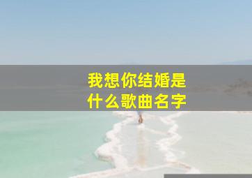 我想你结婚是什么歌曲名字