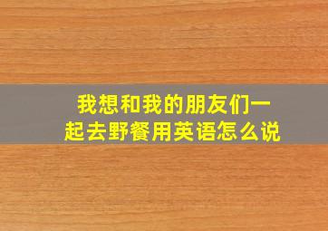 我想和我的朋友们一起去野餐用英语怎么说