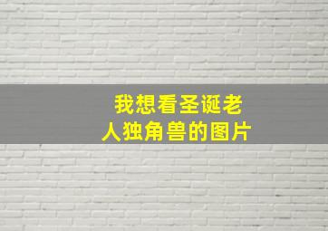 我想看圣诞老人独角兽的图片