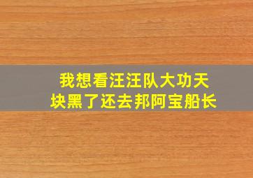 我想看汪汪队大功天块黑了还去邦阿宝船长