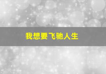 我想要飞驰人生