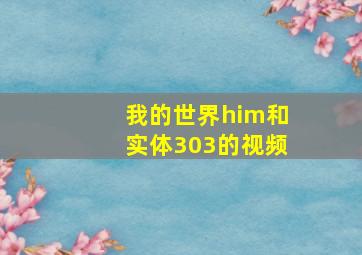 我的世界him和实体303的视频