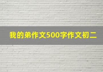 我的弟作文500字作文初二