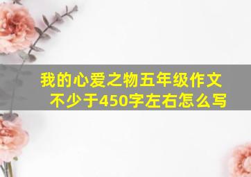 我的心爱之物五年级作文不少于450字左右怎么写