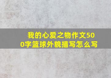 我的心爱之物作文500字篮球外貌描写怎么写