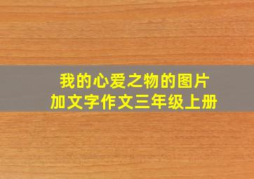 我的心爱之物的图片加文字作文三年级上册