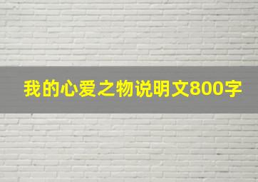 我的心爱之物说明文800字