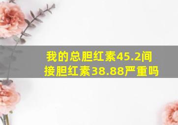 我的总胆红素45.2间接胆红素38.88严重吗