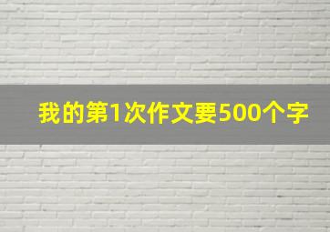 我的第1次作文要500个字