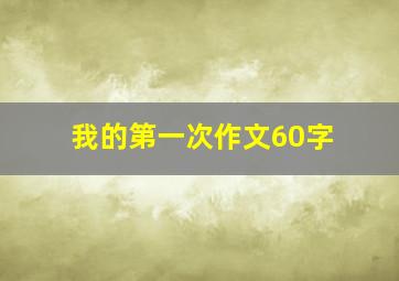 我的第一次作文60字