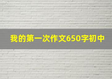 我的第一次作文650字初中