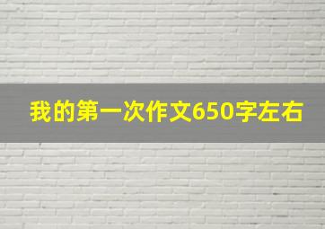 我的第一次作文650字左右