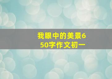 我眼中的美景650字作文初一