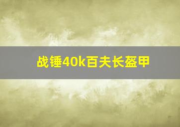 战锤40k百夫长盔甲