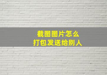 截图图片怎么打包发送给别人