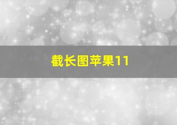 截长图苹果11