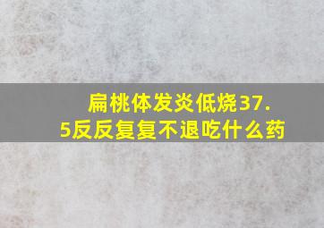 扁桃体发炎低烧37.5反反复复不退吃什么药