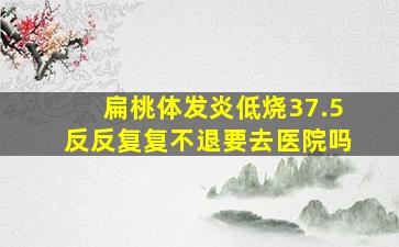 扁桃体发炎低烧37.5反反复复不退要去医院吗