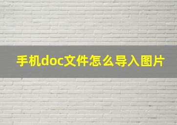 手机doc文件怎么导入图片