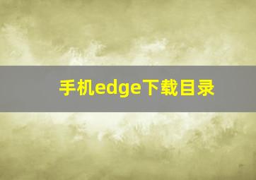 手机edge下载目录