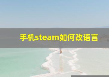 手机steam如何改语言