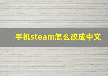 手机steam怎么改成中文