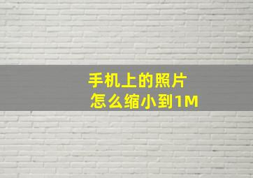 手机上的照片怎么缩小到1M