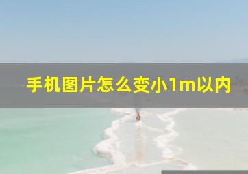 手机图片怎么变小1m以内