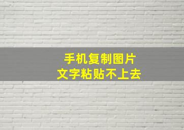 手机复制图片文字粘贴不上去