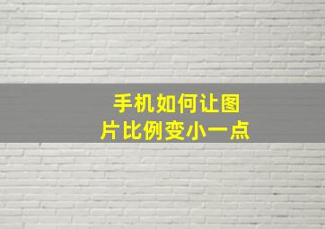 手机如何让图片比例变小一点