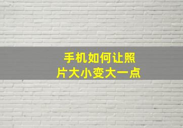 手机如何让照片大小变大一点