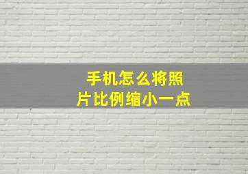 手机怎么将照片比例缩小一点