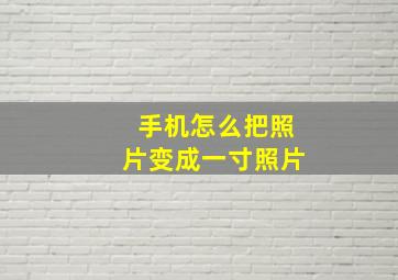 手机怎么把照片变成一寸照片