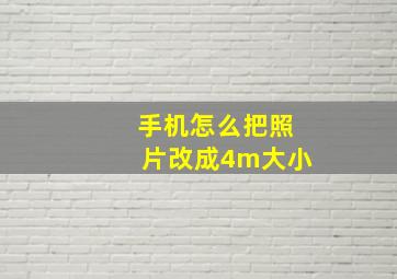 手机怎么把照片改成4m大小