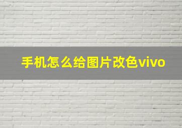 手机怎么给图片改色vivo