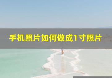 手机照片如何做成1寸照片