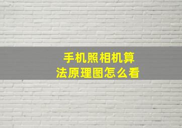 手机照相机算法原理图怎么看