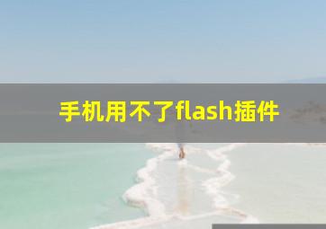 手机用不了flash插件