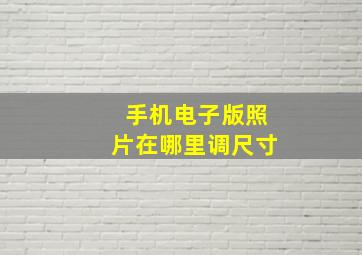 手机电子版照片在哪里调尺寸