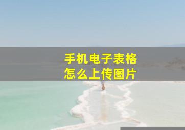 手机电子表格怎么上传图片