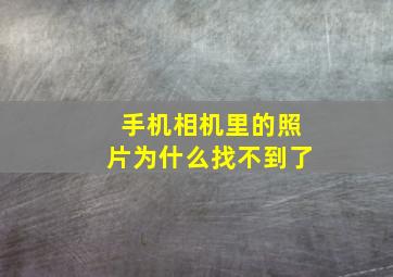 手机相机里的照片为什么找不到了