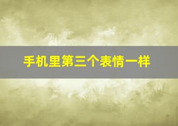 手机里第三个表情一样