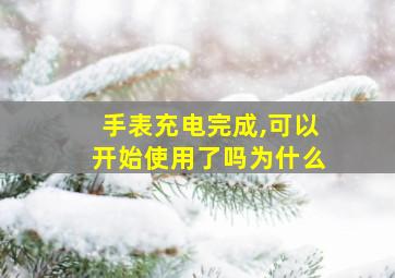 手表充电完成,可以开始使用了吗为什么