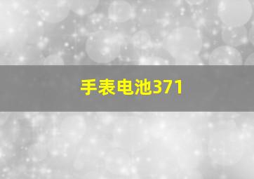 手表电池371