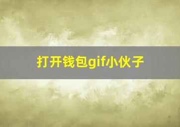 打开钱包gif小伙子