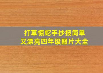 打草惊蛇手抄报简单又漂亮四年级图片大全