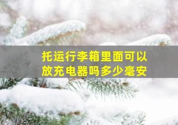 托运行李箱里面可以放充电器吗多少毫安